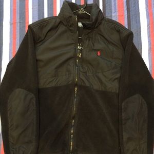 Black Men’s Polo Fleece Jacket